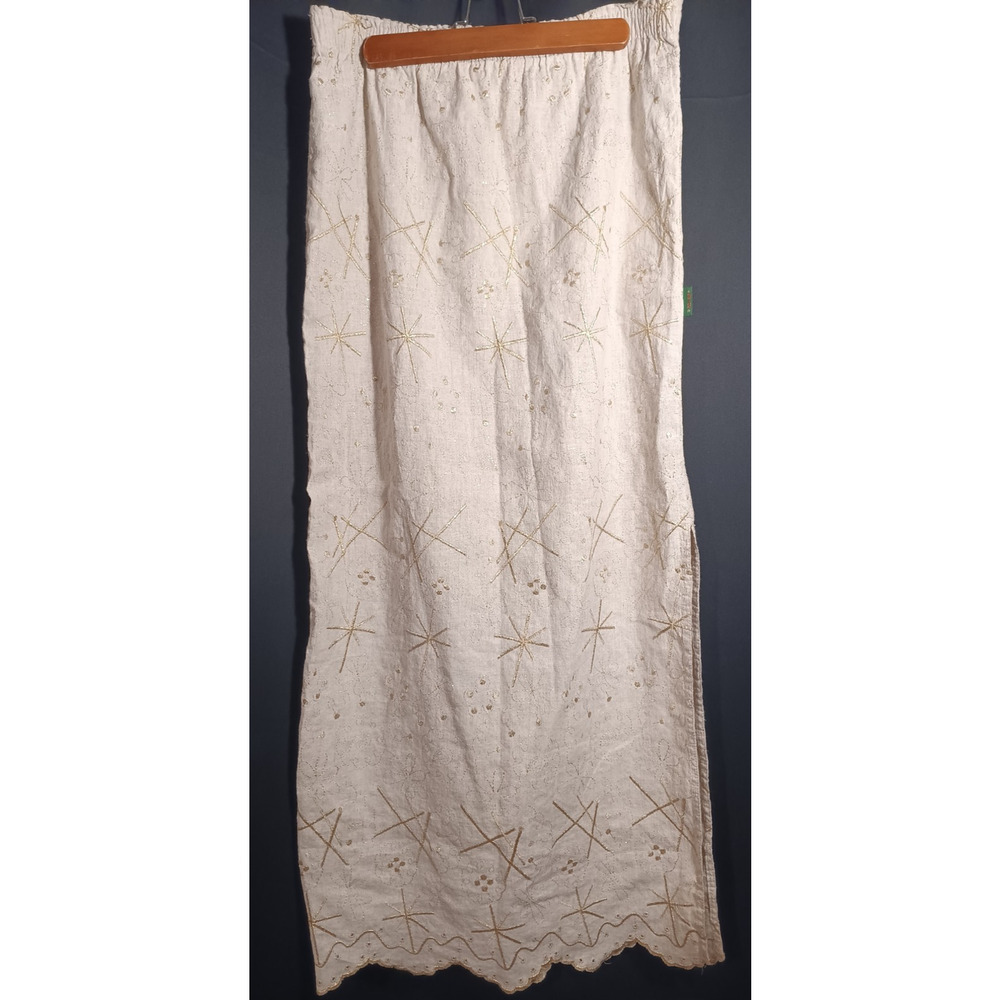 VTG BIS by Gene Ewing Embroidered Starburst Scalloped Hem Boho Cottagecore Small - Picture 1 of 9